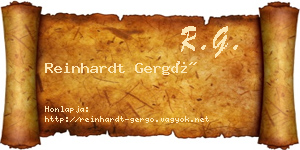 Reinhardt Gergő névjegykártya