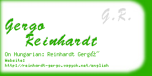 gergo reinhardt business card